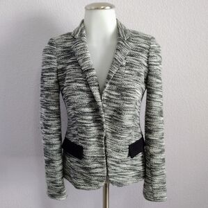 Banana Republic Monochrome Tweed Blazer Women's 00P